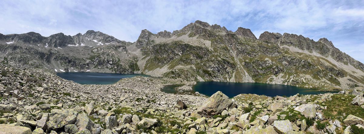 12-07-2026 Photos Ch. Laulhère – Lacs d’Estibe Aute depuis la Fruitière avec Ch. Laulhère et A. Savary