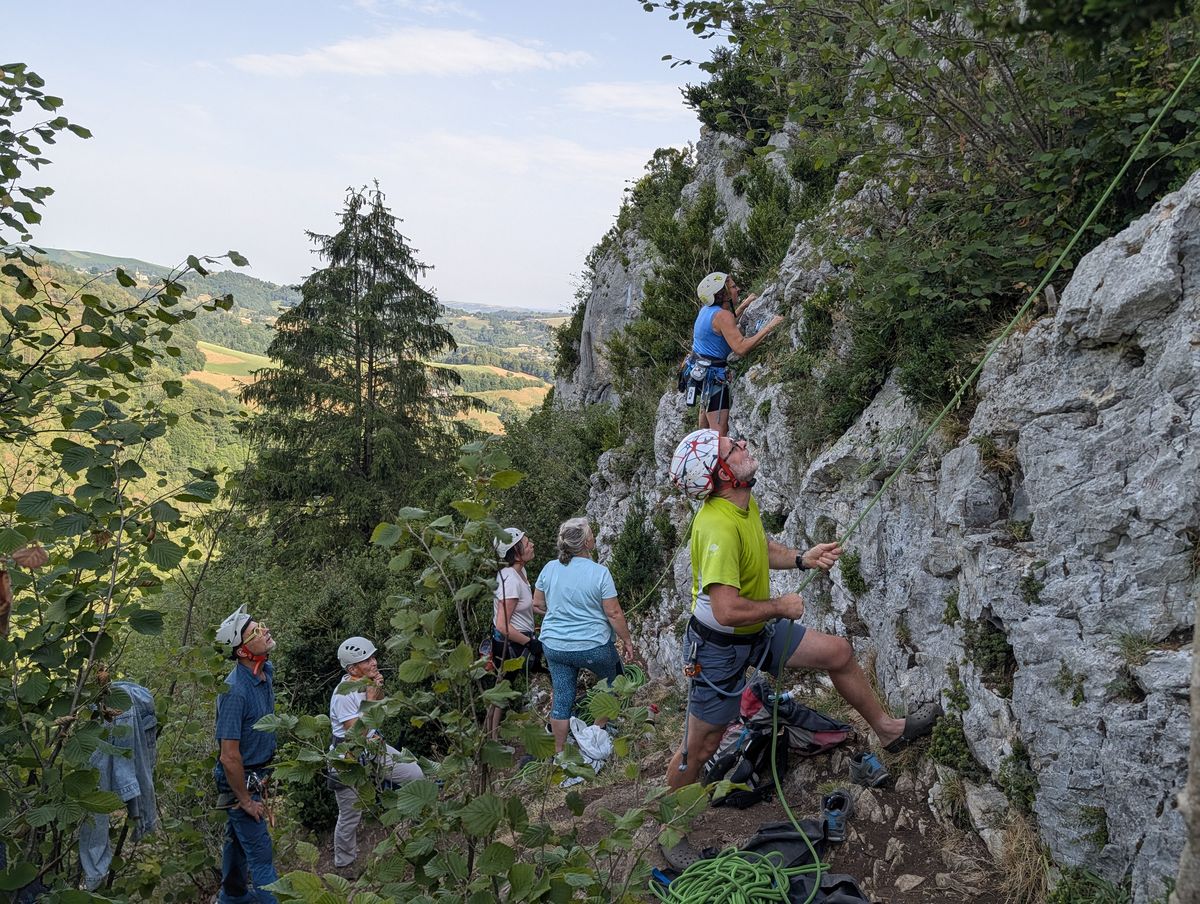 12-07-2026 Photos G. Durantou – Initiation escalade falaise de Tucou avec J-L. Pascau et C. Laporte